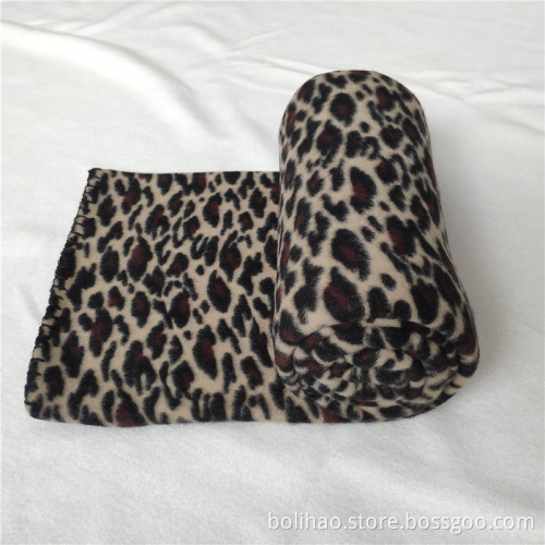 Cheetah Printed Polar Fleece Throw Blanket